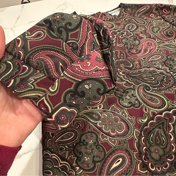 Vintage Pendleton Womens Multicolor Paisley Blouse Top Sz 10 Modest Granny Core - Picture 5 of 10